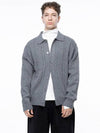 Men s M243OT02GR Dense Cable Collar Neck Knit Button Cardigan Gray - CHANCE'S NOI - BALAAN 1