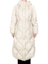 White Mirano Hooded Goose Down Jacket 008 - MAX MARA - BALAAN 1