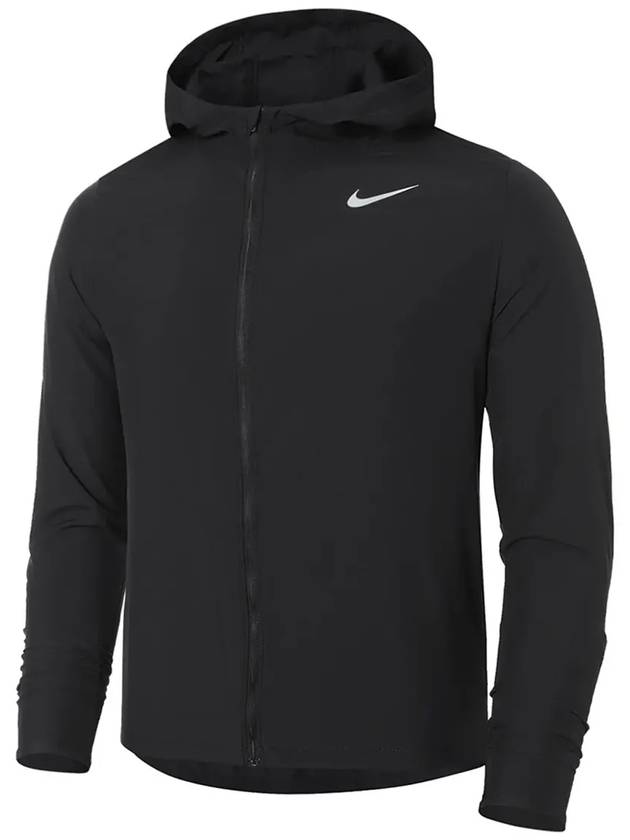 Run Stripe Woven Zip Up Jacket Black - NIKE - BALAAN 7