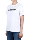 Logo Cotton Short Sleeve T-Shirt White - BURBERRY - BALAAN 4