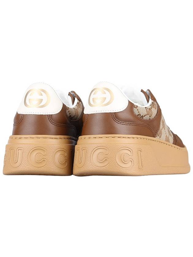 GG Supreme Canvas Low Top Sneakers Brown Beige - GUCCI - BALAAN 6