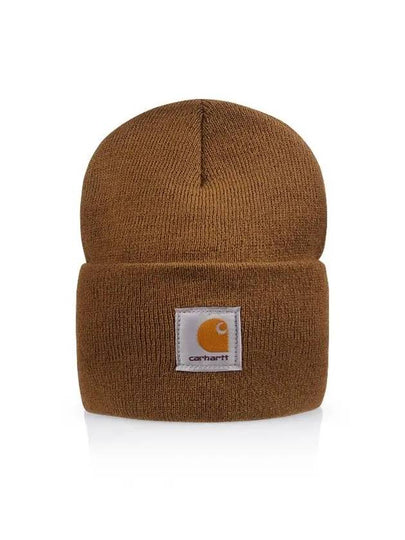 A18 Unisex Brown Long Beanie - CARHARTT - BALAAN 2