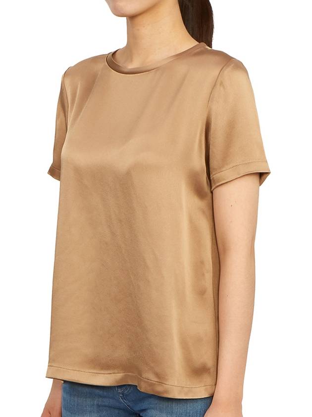 Rebecca Acetate Short Sleeve T-Shirt Brown - MAX MARA - BALAAN 3