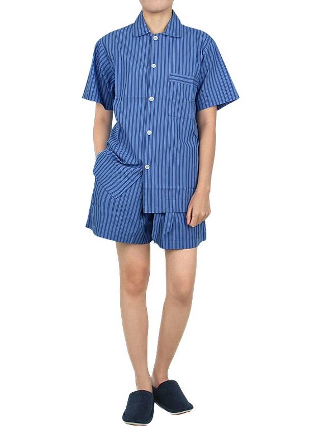 Poplin Pajamas Overfit Short Sleeve Shirt SWE BS - TEKLA - BALAAN 9