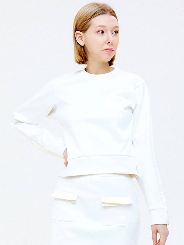 Silk Pocket Sweatshirt White - LIKEWIZE - BALAAN 1