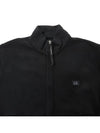 Logo Cotton High Neck Zip-Up Jacket Black - CP COMPANY - BALAAN 4