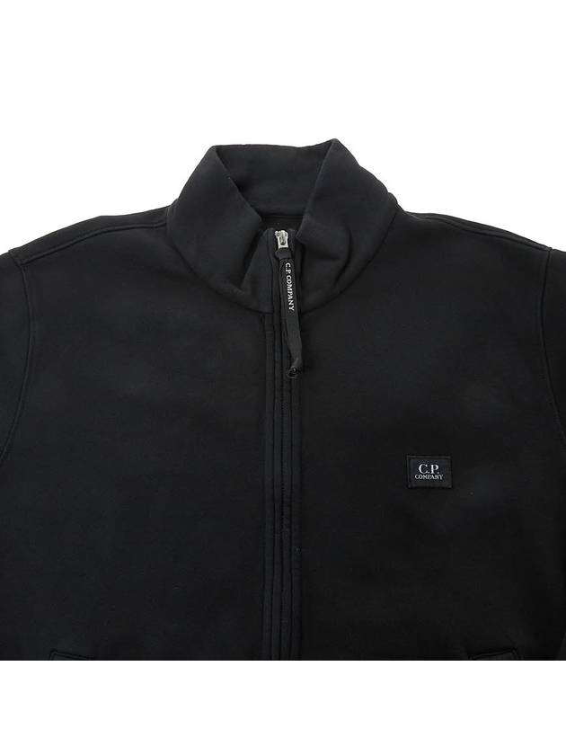 Logo Cotton High Neck Zip-Up Jacket Black - CP COMPANY - BALAAN 4