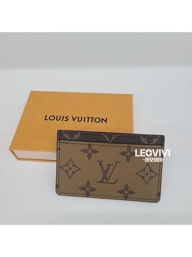 Monogram Reverse Canvas Card Wallet Brown - LOUIS VUITTON - BALAAN 2