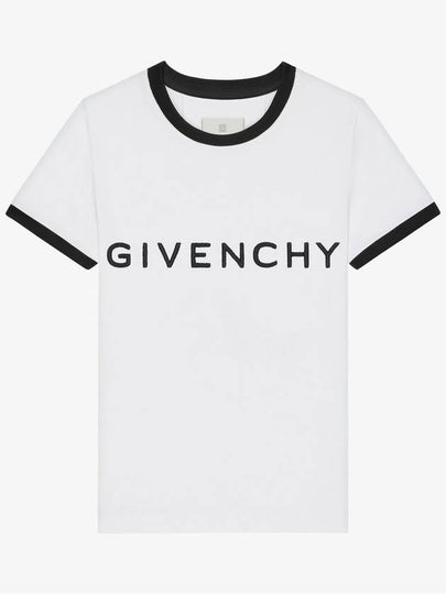 Archetype Slim Fit Cotton Short Sleeve T-Shirt White - GIVENCHY - BALAAN 2