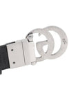 GG Marmont Silver Reversible Thin Belt Black - GUCCI - BALAAN 6