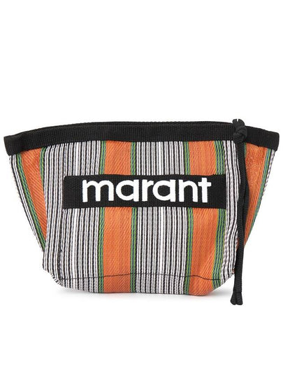 Embroidered Logo Pouch Bag Orange - ISABEL MARANT - BALAAN 2