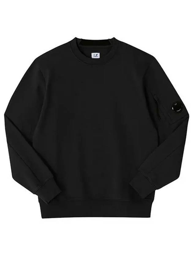 Diagonal Raised Fleece Lens Sweatshirt Black - CP COMPANY - BALAAN 2