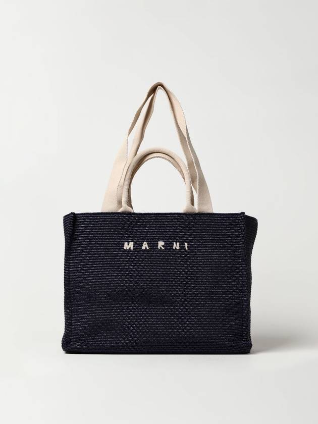 Borsa Marni in rafia intrecciata con logo ricamato - MARNI - BALAAN 1