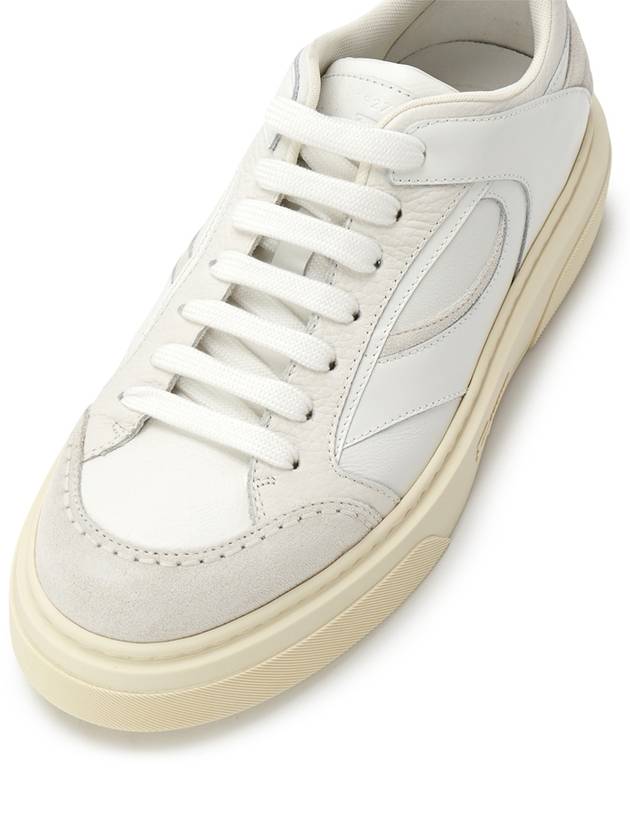 Casina Mix Low Top Sneakers White - SALVATORE FERRAGAMO - BALAAN 8