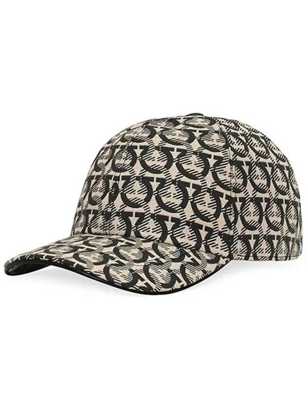 Gancini Monogram Pattern Ball Cap Beige - SALVATORE FERRAGAMO - BALAAN 6