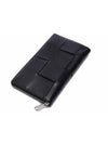 Intrecciato Zipper Around Medium Wallet Black - BOTTEGA VENETA - BALAAN 3