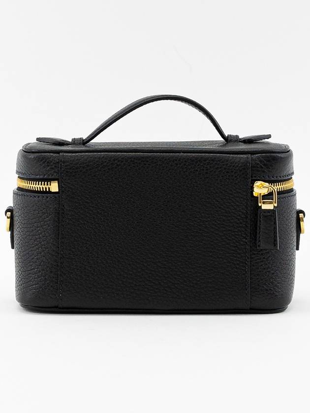 Logo Decorated Leather Mini Bag Black - PRADA - BALAAN 6