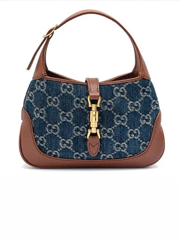 Gold Monogram Shoulder Bag Blue - GUCCI - BALAAN 3