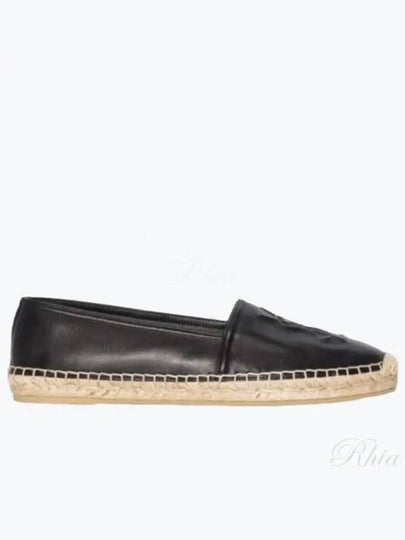 Leather Espadrilles Black - SAINT LAURENT - BALAAN 2