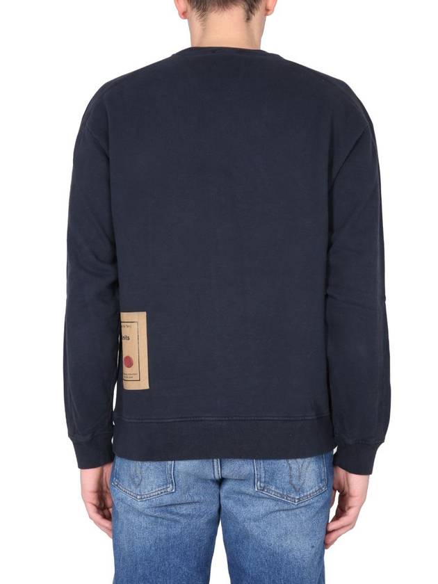 Men's Felpa Chiusa Girocollo Sweatshirt Navy - TEN C - BALAAN 4