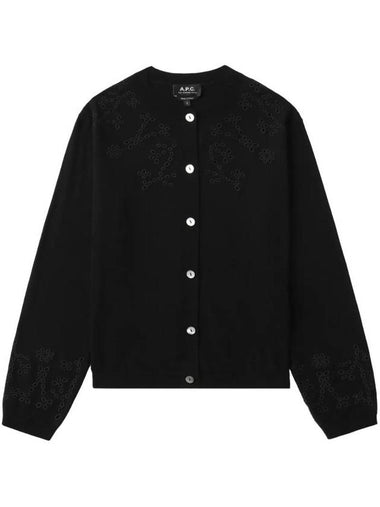 Crew Neck Cardigan Black - A.P.C. - BALAAN 1