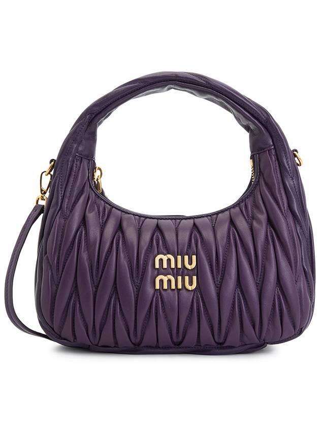 Wander Materasse Nappa Leather Mini Hobo Tote Bag Violet - MIU MIU - BALAAN 2