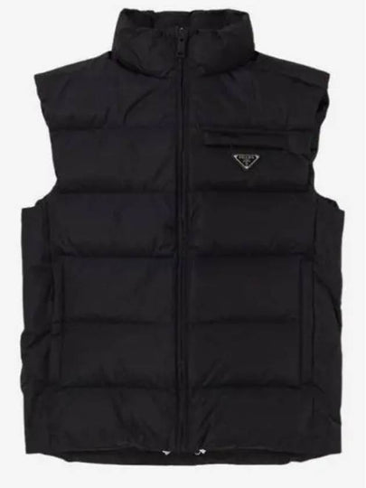 Re-Nylon Sleeveless Down Padded Jacket Black - PRADA - BALAAN 2