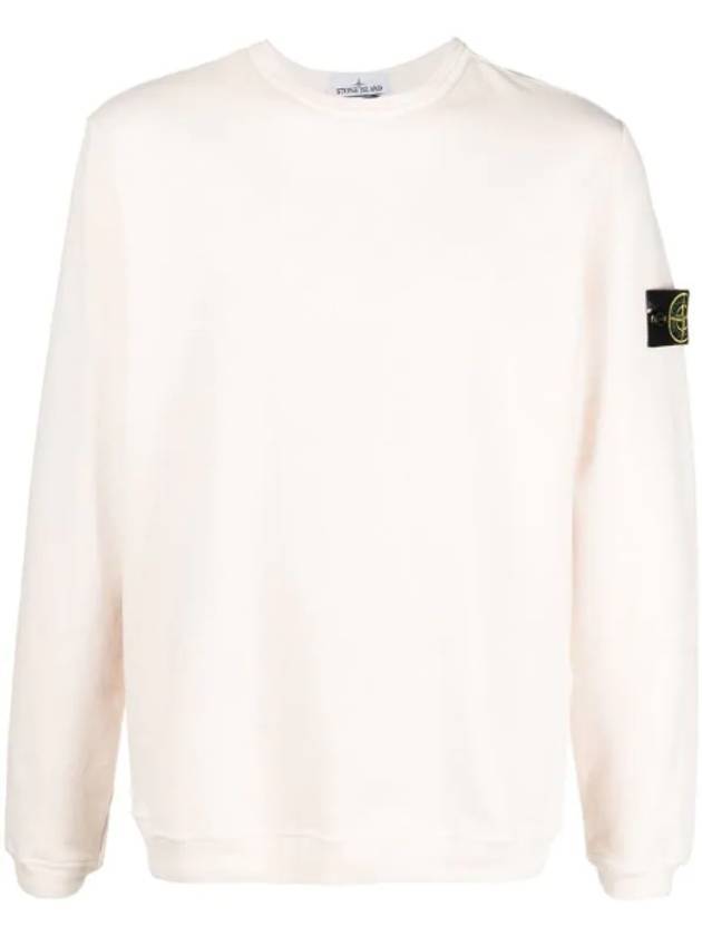 Men's Wappen Patch Crewneck Sweatshirt Light Pink - STONE ISLAND - BALAAN 1