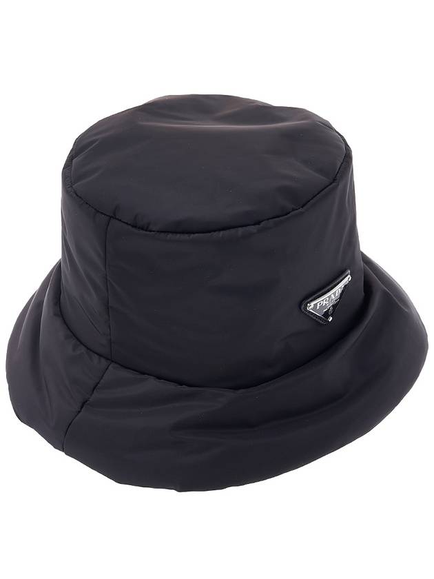 Triangle Logo Bucket Hat Black - PRADA - BALAAN 5