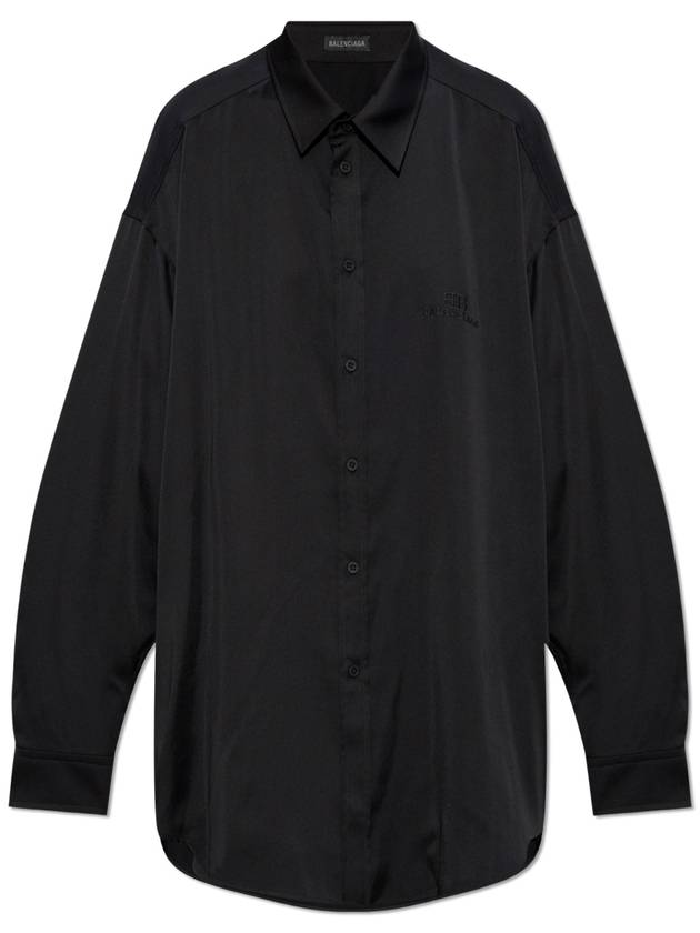 Balenciaga Oversized Shirt, Women's, Black - BALENCIAGA - BALAAN 1