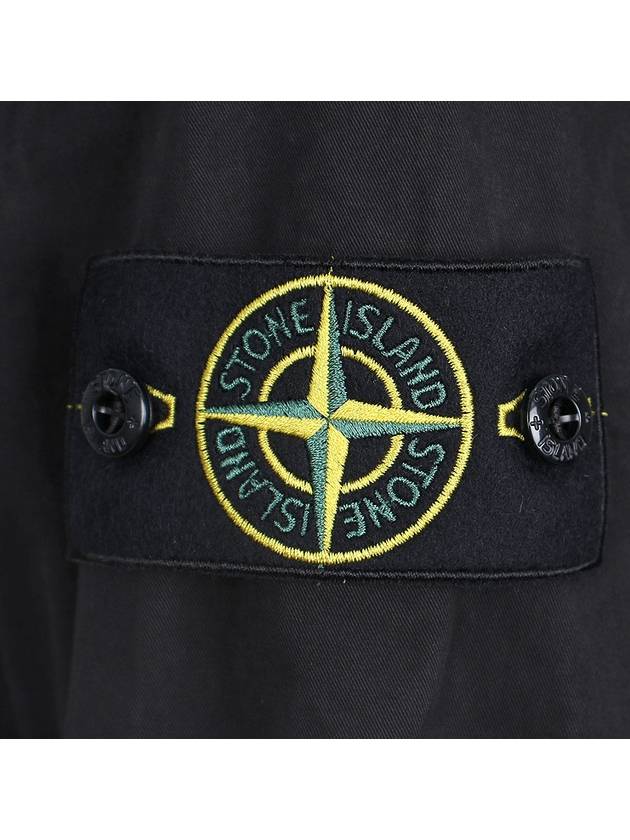 Supima Cotton Twill Stretch-TC Jacket Black - STONE ISLAND - BALAAN 7