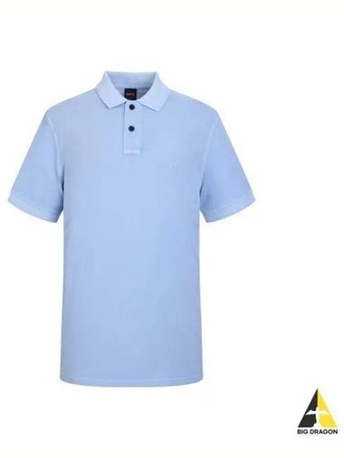 Washed cotton polo shirt regular fit 50507813 460 - BOSS - BALAAN 1