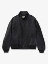 Satin Teddy Zip-Up Jacket Black - SAINT LAURENT - BALAAN 2