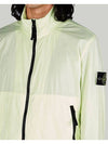 Garment Dyed Crinkle Reps Nylon Zip-up Jacket Lime - STONE ISLAND - BALAAN 6