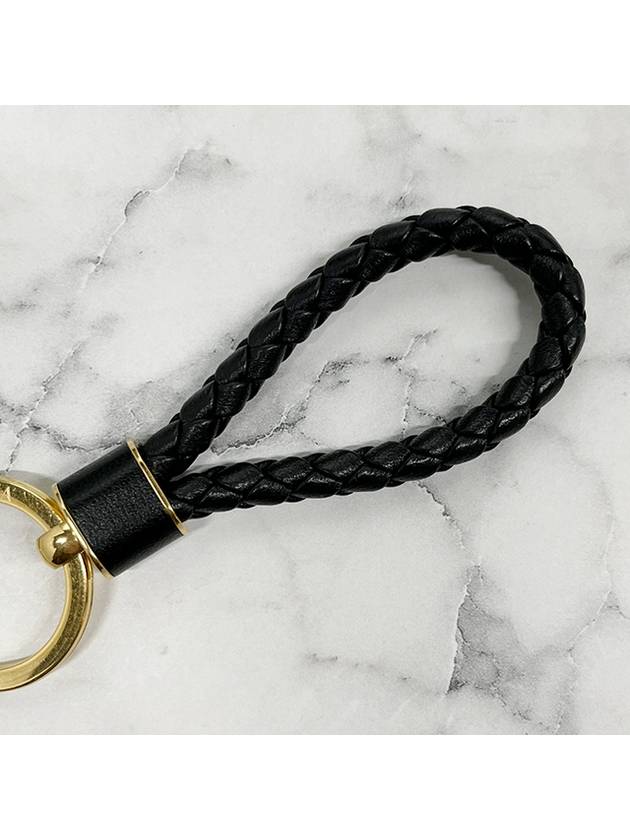 Intrecciato Lambskin Key Holder Black - BOTTEGA VENETA - BALAAN 6