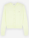 Baby Fox Patch Regular Cardigan Lemonade - MAISON KITSUNE - BALAAN 2