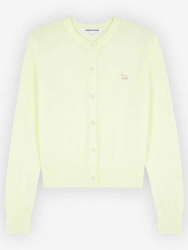 Baby Fox Patch Regular Cardigan Lemonade - MAISON KITSUNE - BALAAN 2