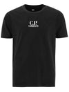 Logo Crew Neck Short Sleeve T-Shirt Black - CP COMPANY - BALAAN 2