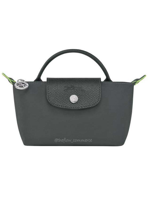 Le Pliage Green Handle Pouch Bag Graphite - LONGCHAMP - BALAAN 2