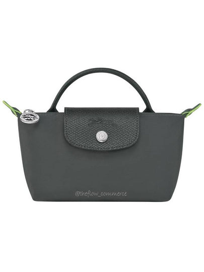 Le Pliage Green Handle Pouch Bag Graphite - LONGCHAMP - BALAAN 2