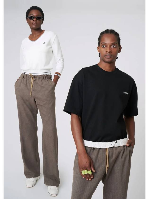 Hip Slung Track Pants Dark Beige - ATHPLATFORM - BALAAN 11