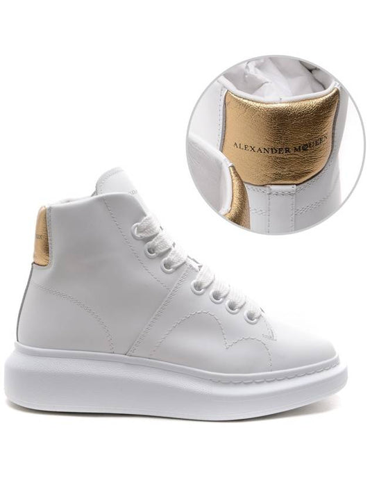 OG Sole High Top Sneakers Gold White - ALEXANDER MCQUEEN - BALAAN 2