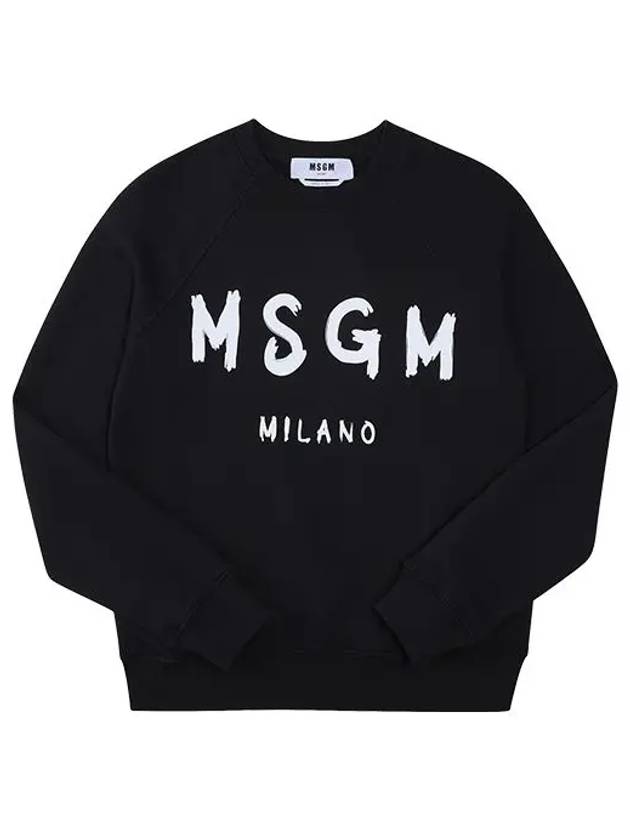 Brush Logo Printing Sweatshirt Black - MSGM - BALAAN 3