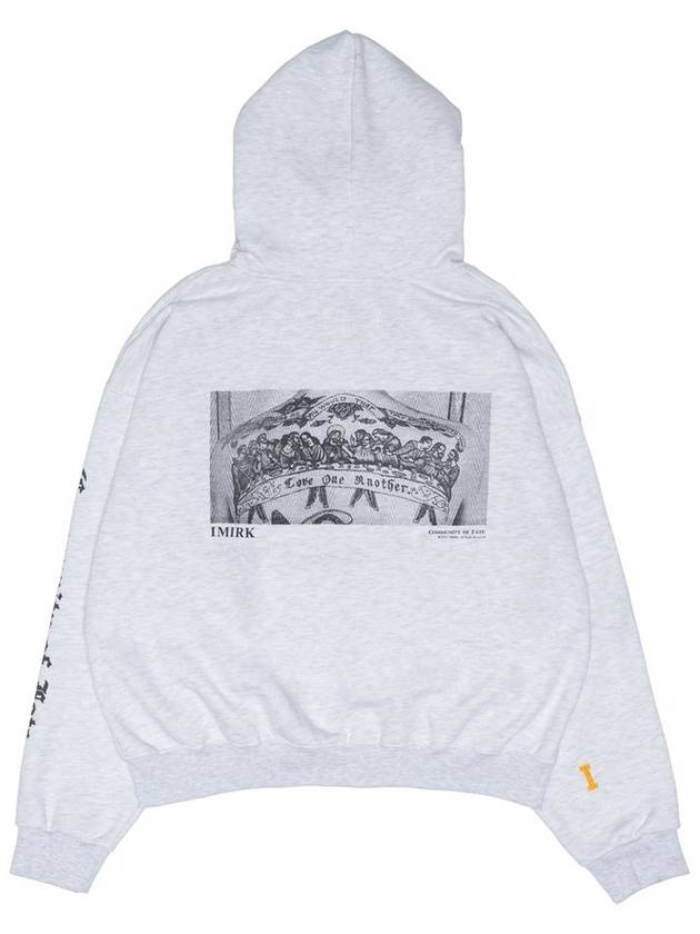 Last Supper Zip up Hoodie White Melange LS Zip up Hoodie White Melange - IMIRK - BALAAN 2