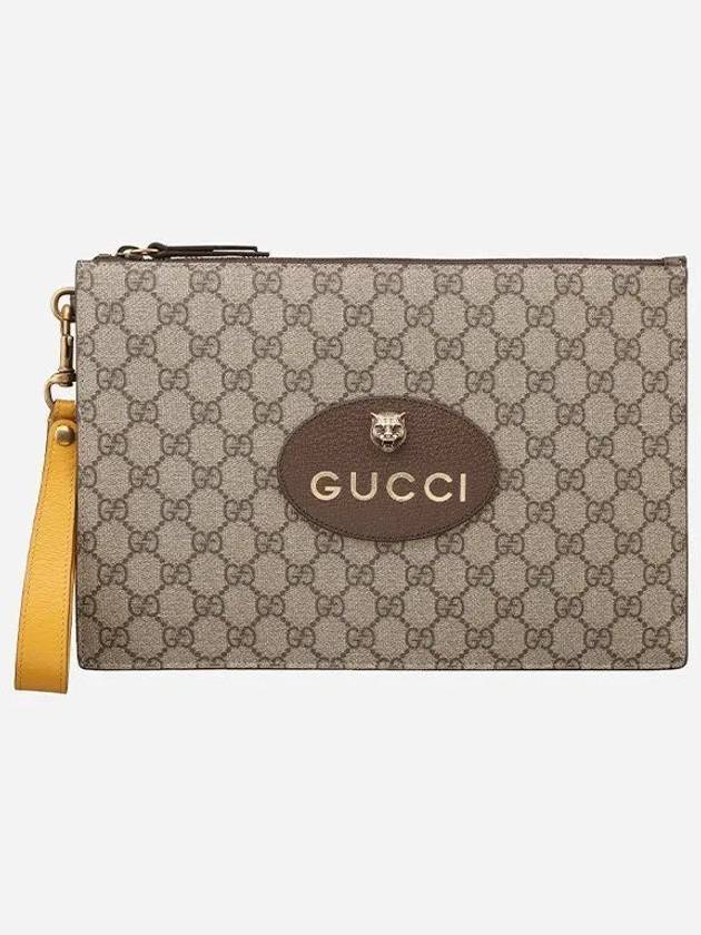 Neo Vintage GG Supreme Clutch Bag Beige Ebony - GUCCI - BALAAN 2