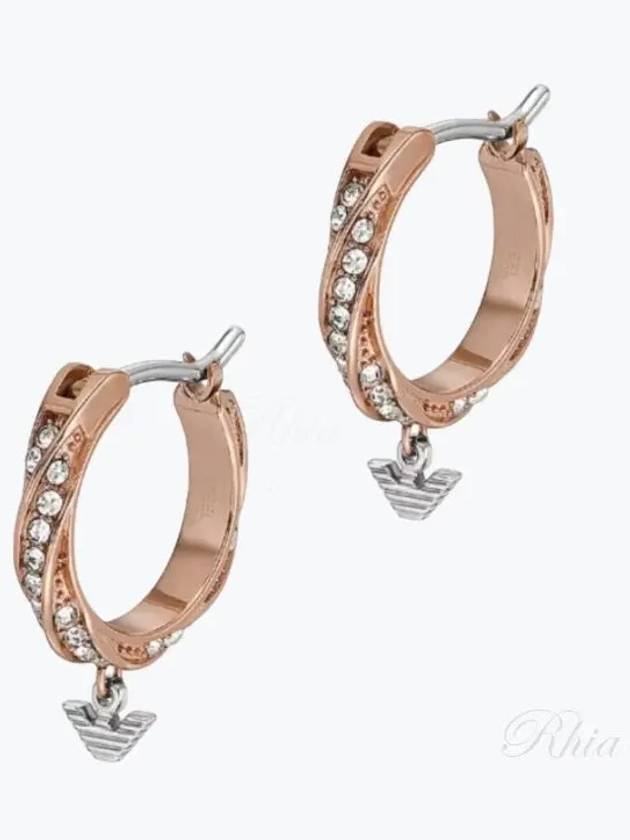 Hoop Stainless Steel Earrings Rose Gold - EMPORIO ARMANI - BALAAN 2