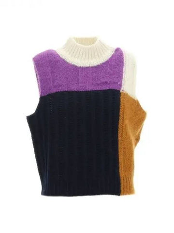 Color block mock neck knit vest 271801 - PLAN C - BALAAN 1