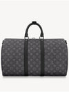 Keepall 45 Bandouliere Monogram Eclipse Duffel Bag Grey - LOUIS VUITTON - BALAAN 4