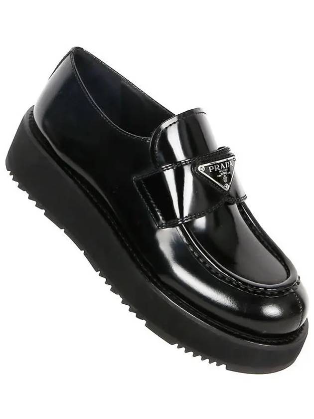 Brushed Leather Loafers Black - PRADA - BALAAN 2