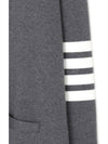 Milano Stitch 4-Bar Cardigan Medium Grey - THOM BROWNE - BALAAN 6